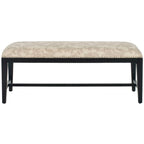 Floral Beige Bench - 46 W x 19 D x 20 H - 46Wx19Dx20H