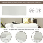 3-Drawer Storage Bench with 3 Rattan Baskets