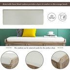 3-Drawer Storage Bench with 3 Rattan Baskets