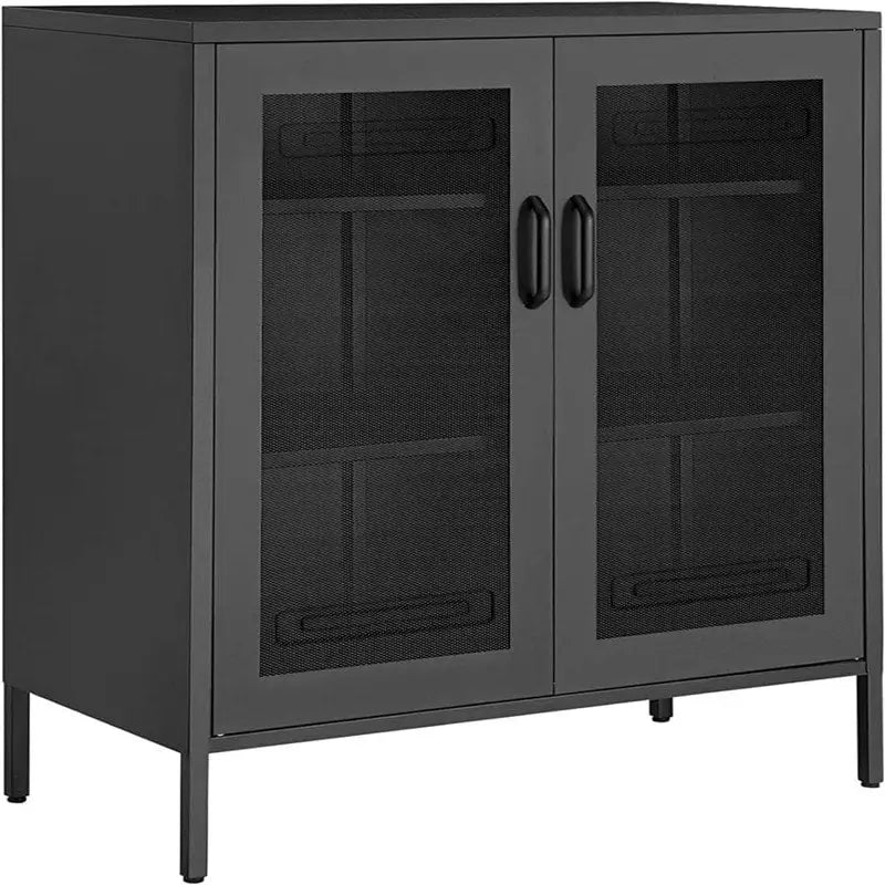 Metal Storage Cabinet with Mesh Doors - 15.7D x 31.5W x 41.3H