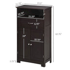 Modern Bathroom Storage Cabinet Free Standing Cupboard with Drawer and Adjustable Shelf - 11.75*23.5*42.75