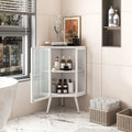 22.25 Floor Coner Cabinet with Tempered Glass Door