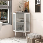 22.25 Floor Coner Cabinet with Tempered Glass Door