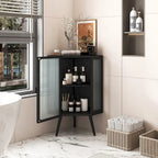 22.25 Floor Coner Cabinet with Tempered Glass Door