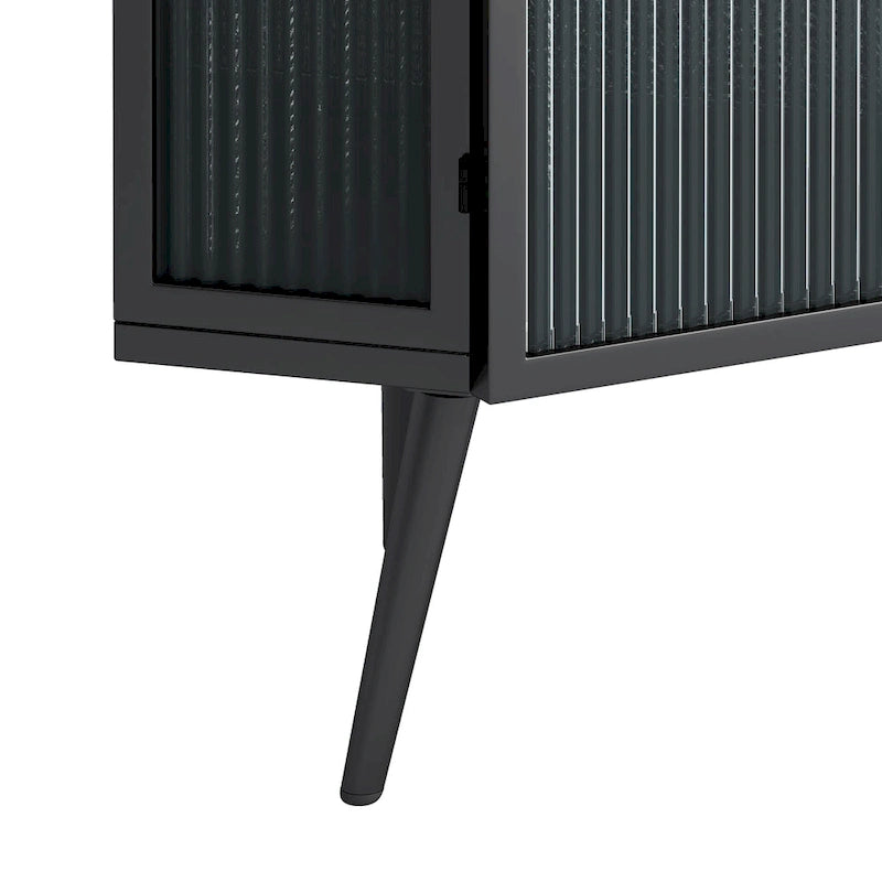 22.25 Floor Coner Cabinet with Tempered Glass Door