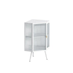 22.25 Floor Coner Cabinet with Tempered Glass Door