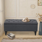 38 Fabric Upholstered Tufted Storage Bench