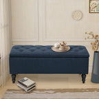 38 Fabric Upholstered Tufted Storage Bench
