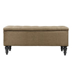 38 Fabric Upholstered Tufted Storage Bench