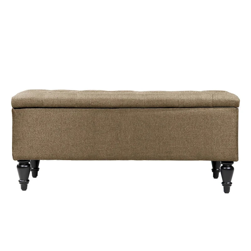 38 Fabric Upholstered Tufted Storage Bench