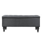 38 Fabric Upholstered Tufted Storage Bench