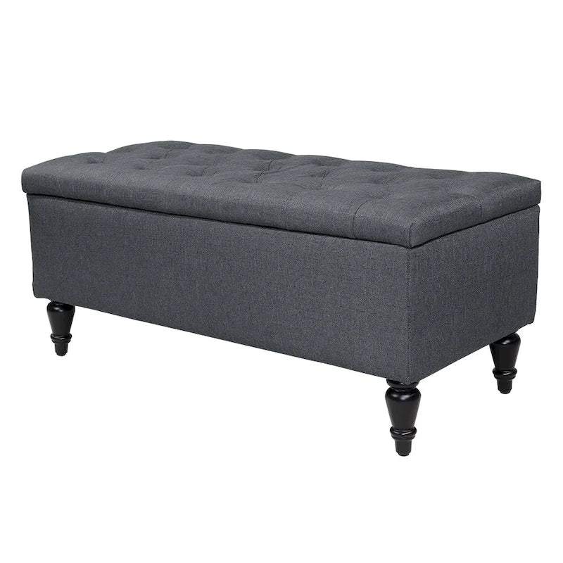 38 Fabric Upholstered Tufted Storage Bench