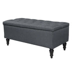 38 Fabric Upholstered Tufted Storage Bench
