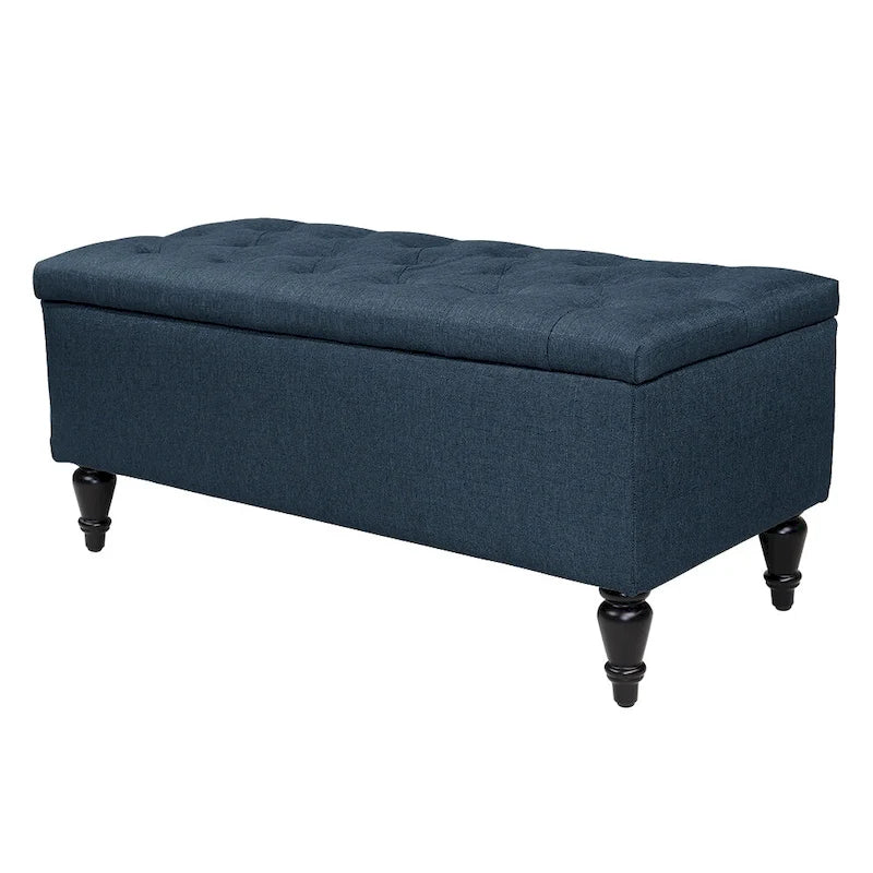 38 Fabric Upholstered Tufted Storage Bench