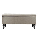 38 Fabric Upholstered Tufted Storage Bench