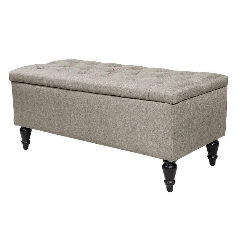 38 Fabric Upholstered Tufted Storage Bench