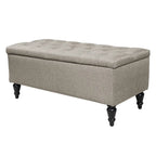 38 Fabric Upholstered Tufted Storage Bench