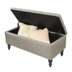 38 Fabric Upholstered Tufted Storage Bench