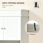 72 Kitchen Buffet with Hutch, Freestanding Pantry Cupboard with Utility Drawer, 2 Door Cabinets and Countertop, Brown