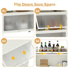 5-Tier Kitchen Baker's Rack with Flip-up PC Doors - 23.5 x 12.5 x 60.5 (L x W x H)