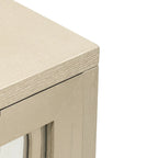 3 Door Mirrored Buffet Cabinet with Silver Handle