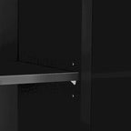 3 Door Mirrored Buffet Cabinet with Silver Handle
