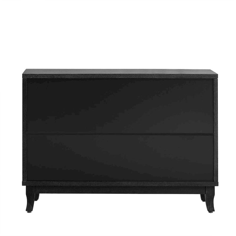 3 Door Mirrored Buffet Cabinet with Silver Handle