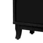3 Door Mirrored Buffet Cabinet with Silver Handle