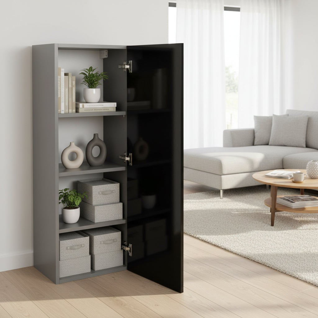 21 x 42 Wall Cabinet-Single Door-Grey - 21 x 42 x 12