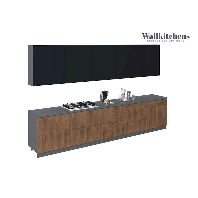 Kitchen Collection Natural Teak & Black Color Base Size 13Ft Wide - 153x24