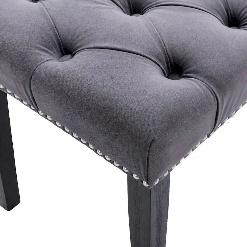 Upholstered Tufted Bench Ottoman Footrest Stool Accent Bench