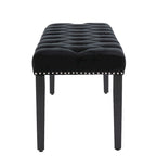 Upholstered Tufted Bench Ottoman Footrest Stool Accent Bench