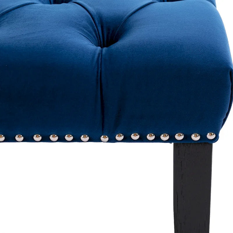 Upholstered Tufted Bench Ottoman Footrest Stool Accent Bench