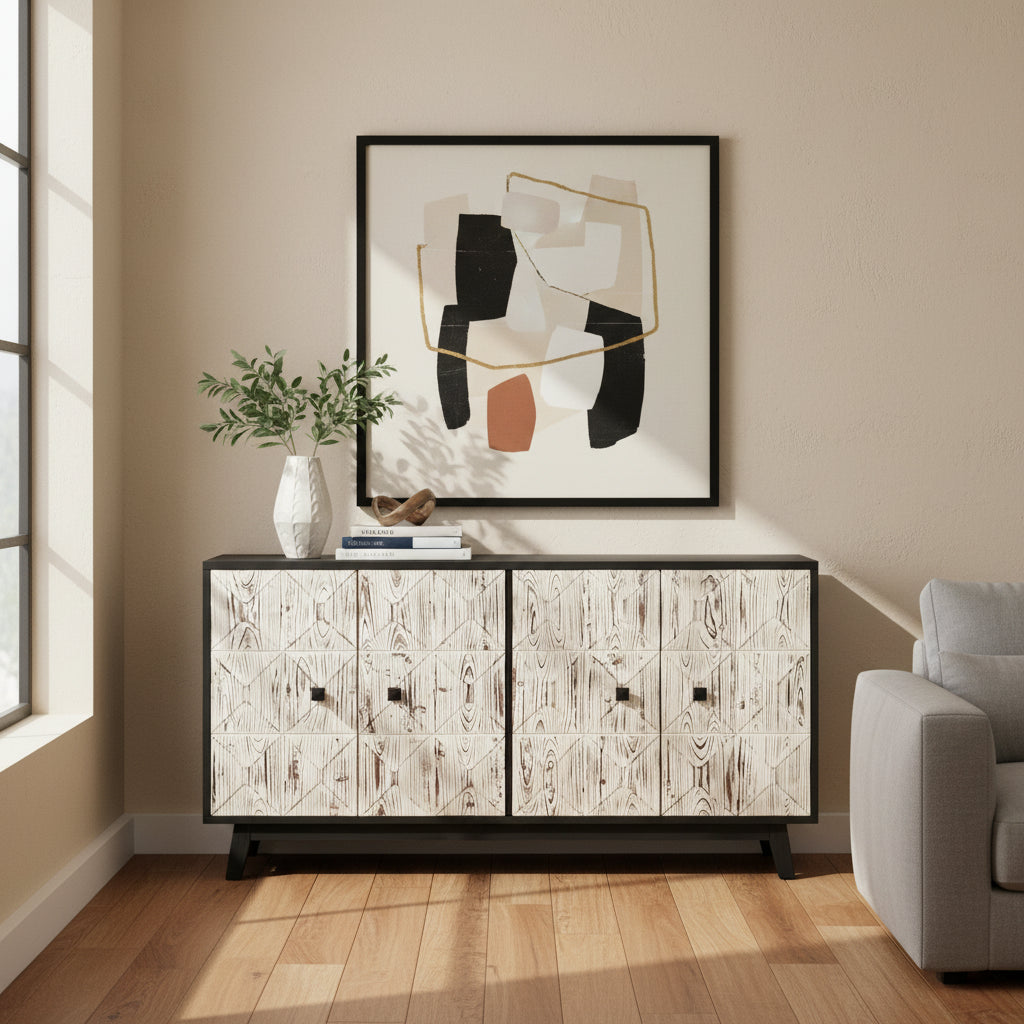 59.84 4 Doors Vintage Sideboard