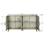 Wood Storage Cabinet with Doors and Adjustable Shelves