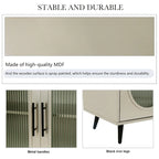 Wood Storage Cabinet with Doors and Adjustable Shelves