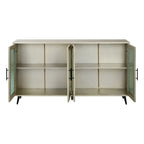 Wood Storage Cabinet with Doors and Adjustable Shelves