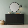 Cove Server with 3 Drawers and 2 Cabinets, Vintage Black