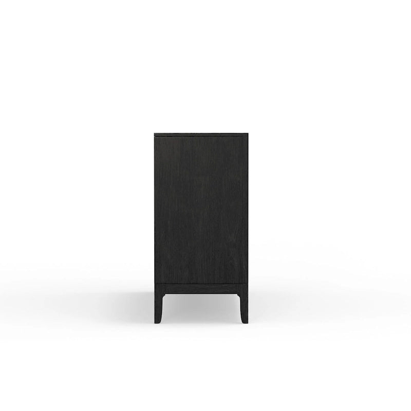 Server with 3 Drawers and 2 Cabinets, Vintage Black