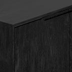 Server with 3 Drawers and 2 Cabinets, Vintage Black