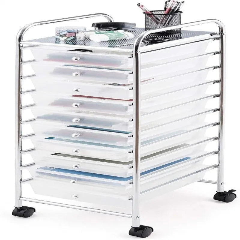 10-Drawer Organizer Cart - 15D x 13W x 34H