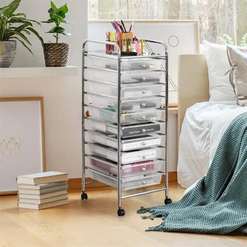 10-Drawer Organizer Cart - 15D x 13W x 34H