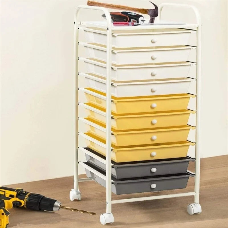 10-Drawer Organizer Cart - 15D x 13W x 34H