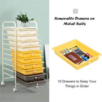 10-Drawer Organizer Cart - 15D x 13W x 34H