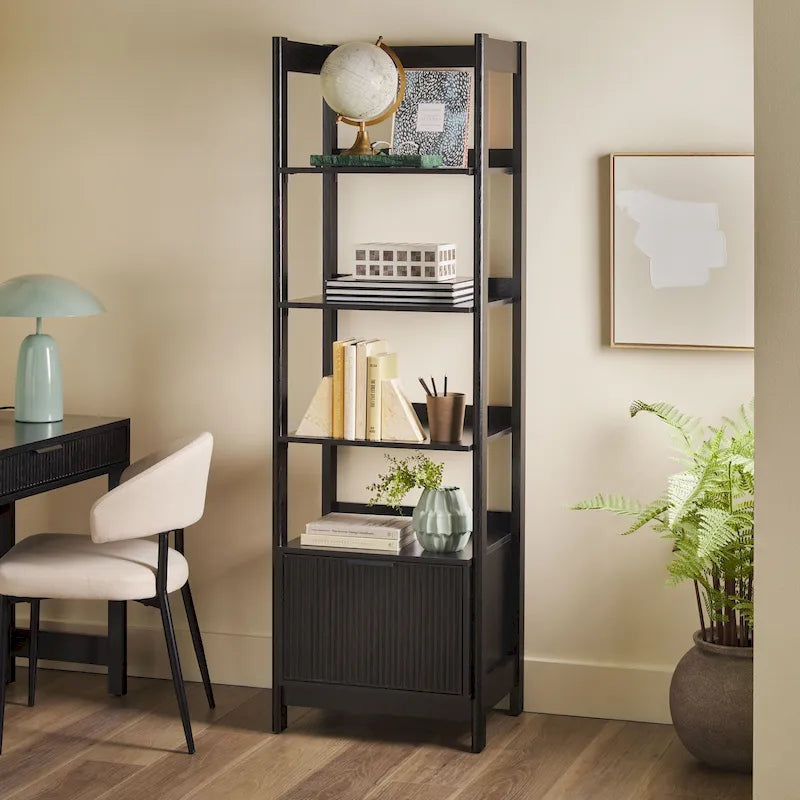 22 Narrow Bookshelf with Drawer