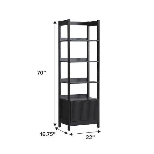 22 Narrow Bookshelf with Drawer