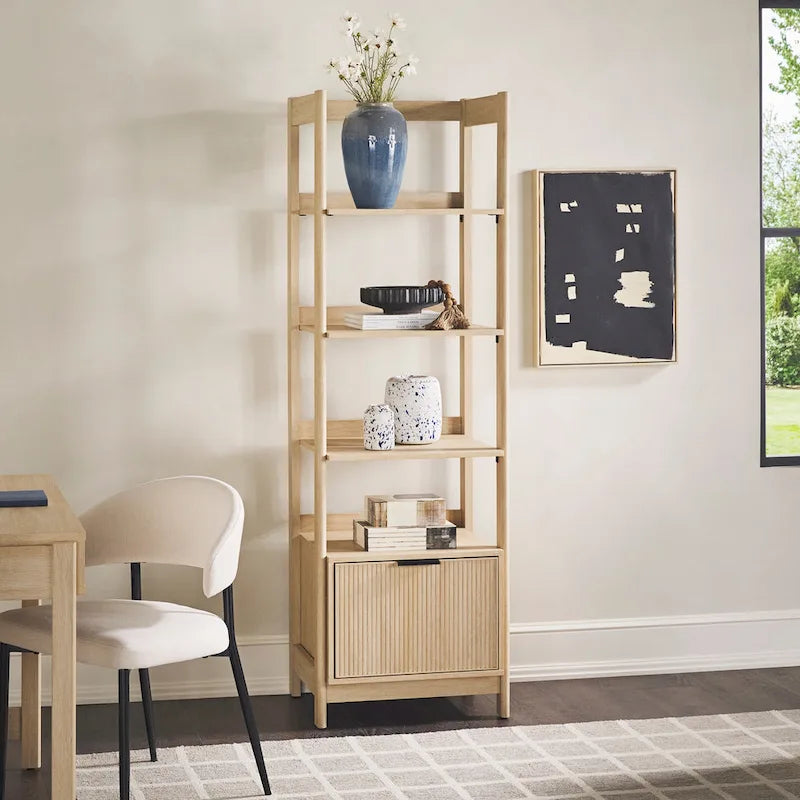 22 Narrow Bookshelf with Drawer