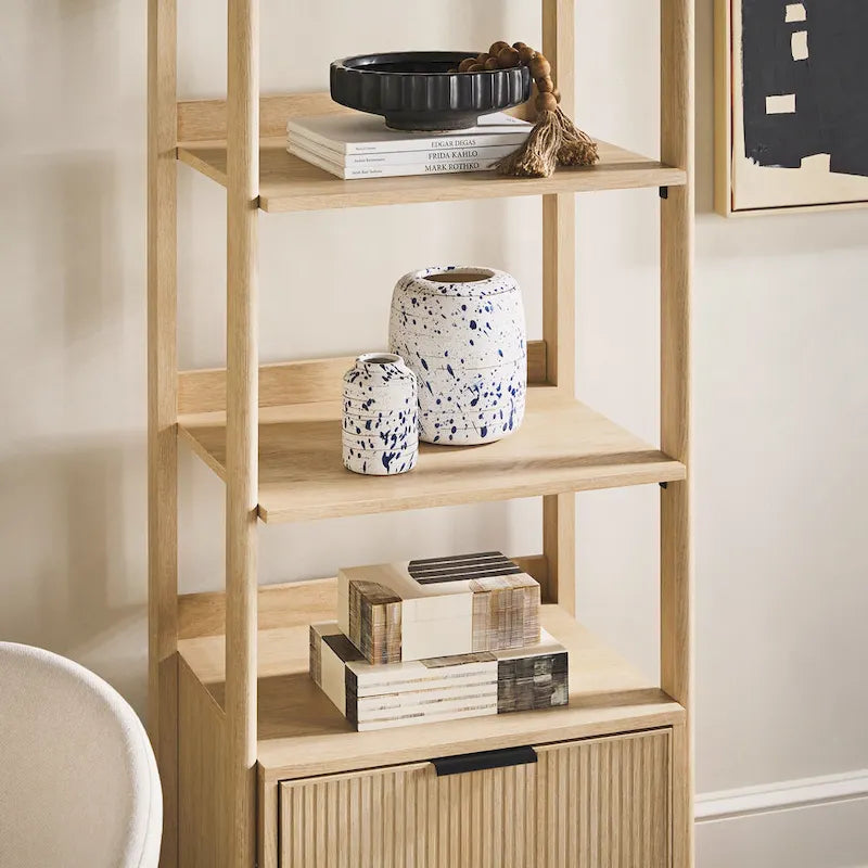 22 Narrow Bookshelf with Drawer