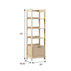 22 Narrow Bookshelf with Drawer