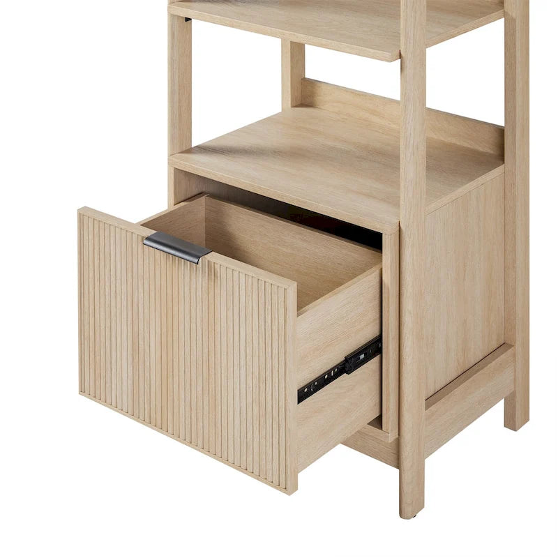 22 Narrow Bookshelf with Drawer